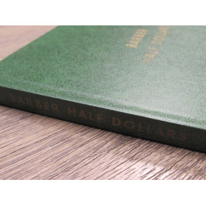 Whitman vintage green album for Barber Half Dollars - 1892-1915