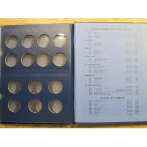 Whitman classic bookshelf album for Barber Half Dollars - 1892-1906 - vintage
