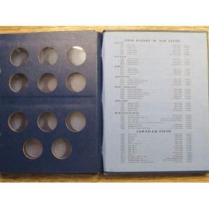 Whitman classic bookshelf album for Barber Half Dollars - 1907-1915 - vintage