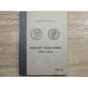 Library of Coins vintage coin album for Mercury Dimes - 1916-1945