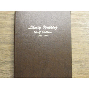 Dansco vintage coin album for Liberty Walking Half Dollars - 1941-1947