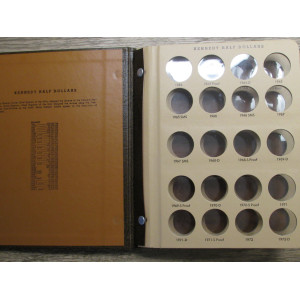 Dansco vintage coin album for Kennedy Half Dollars with proofs - 1964-1981