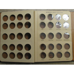 Dansco vintage coin album for Kennedy Half Dollars with proofs - 1964-1981