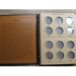 Dansco vintage coin album for Morgan Dollars - 1891-1921 - with slip case