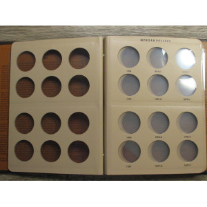 Dansco vintage coin album for Morgan Dollars - 1891-1921 - with slip case