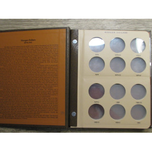 Dansco vintage coin album for Morgan Dollars - 1878-1890 - includes slip case
