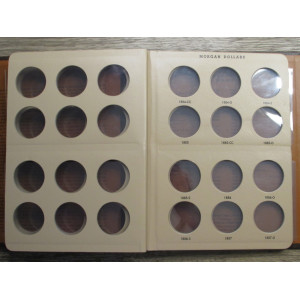 Dansco vintage coin album for Morgan Dollars - 1878-1890 - includes slip case