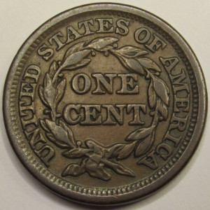 1848 Braided Hair Large Cent - antique better condition American old penny