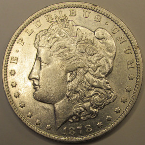 1878 Morgan Dollar - reverse of 1879 - antique early date silver dollar coin