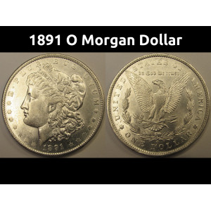 1891 O Morgan Dollar - antique New Orleans mintmark great condition silver dollar