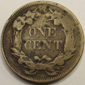 1858 Flying Eagle Cent - Large Letters - antique pre Civil War American penny