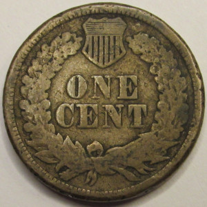1862 Indian Head Cent - antique Civil War era American cupronickel penny