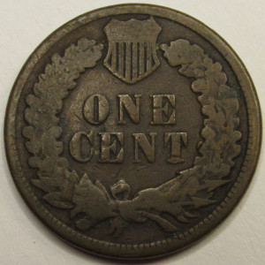 1885 Indian Head Cent - antique better year American Indian penny