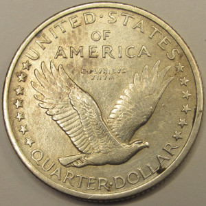 1917 Standing Liberty Quarter - Type 1 - antique classic American silver coin