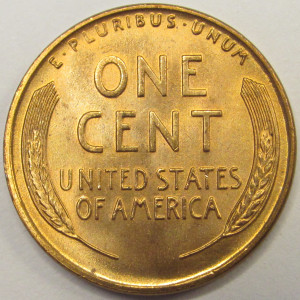 1945 Lincoln Wheat Cent - antique WW2 era American uncirculated penny