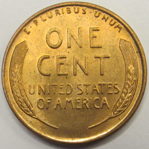 1951 Lincoln Wheat Cent - antique uncirculated American wheat penny