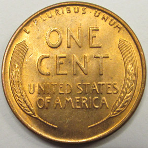 1955 D Lincoln Wheat Cent - uncirculated Denver mintmark American penny