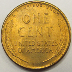 1953 S Lincoln Wheat Cent - uncirculated San Francisco wheat penny