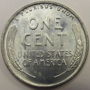 1943 Lincoln Wheat Cent - antique uncirculated steel WW2 penny
