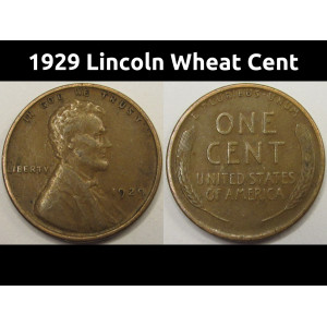 1929 Lincoln Wheat Cent - antique better condition wheat cent coin