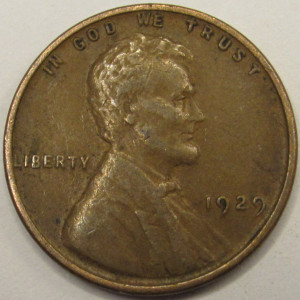 1929 Lincoln Wheat Cent - antique better condition wheat cent coin
