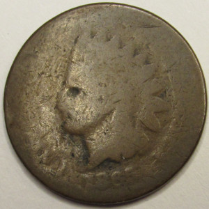 1865 Indian Head Cent - antique Civil War era American penny