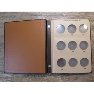 Dansco coin album for American Eagle Silver Dollars - vintage coin organizer