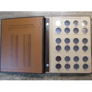 Dansco album for Washington Quarters with proof issues - vintage coin storage
