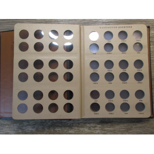 Dansco album for Washington Quarters with proof issues - vintage coin storage