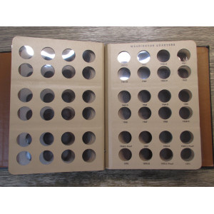 Dansco album for Washington Quarters with proof issues - vintage coin storage