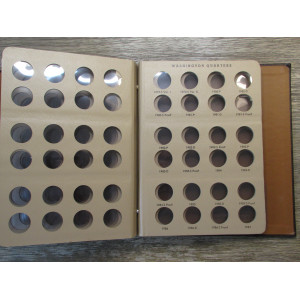 Dansco album for Washington Quarters with proof issues - vintage coin storage