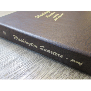 Dansco album for Washington Quarters with proof issues - vintage coin storage