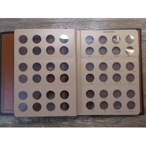 Dansco coin album for Quarters - with labeled pages