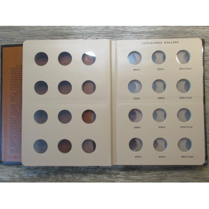 Dansco album for Sacagawea Dollars with proof issues - vintage album