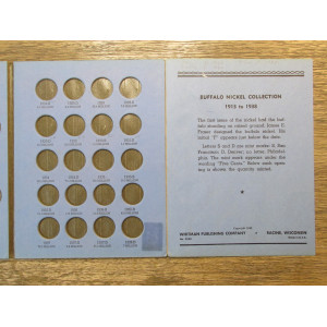 Whitman classic coin folder for Buffalo Nickels - 1913-1938