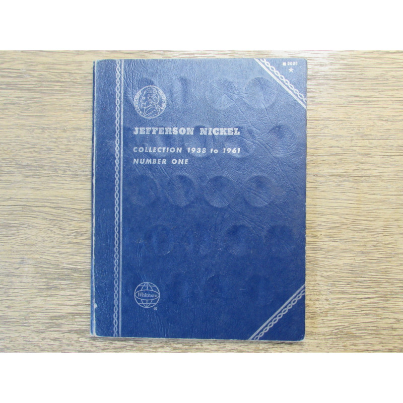 Whitman coin folder for Jefferson Nickels - 1938 to 1961 - vintage display