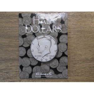 HE Harris coin folder for US half dollars - blank