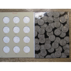 HE Harris coin folder for US half dollars - blank