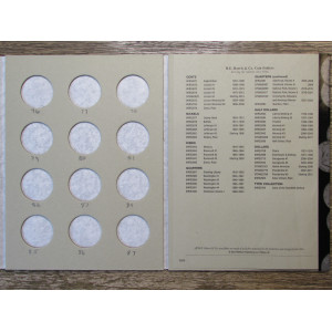 HE Harris coin folder for US half dollars - blank