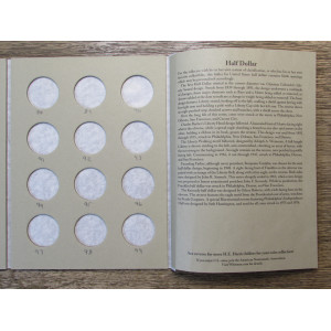 HE Harris coin folder for US half dollars - blank