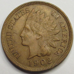 1902 Indian Head Cent - antique better condition American penny