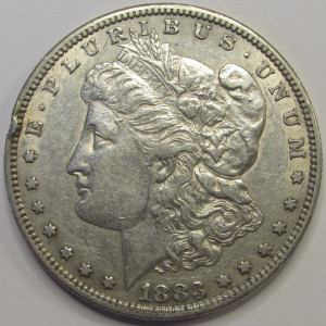 1883 S Morgan Dollar - antique better date San Francisco mintmark silver dollar