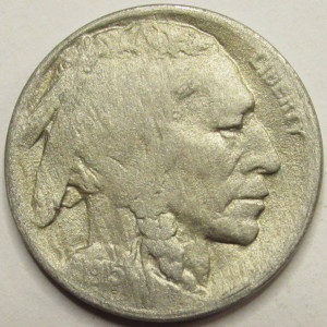 1915 D Buffalo Nickel - antique Denver mintmark American Indian nickel