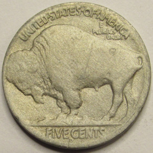 1918 D Buffalo Nickel - antique Denver mintmark American Indian coin
