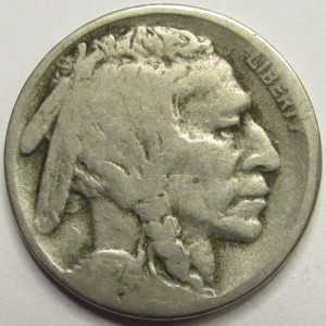 1924 S Buffalo Nickel - antique San Francisco mintmark Indian nickel