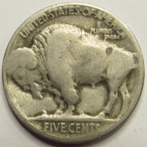 1926 S Buffalo Nickel - antique San Francisco mintmark American Indian coin