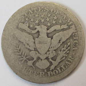 1898 S Barber Quarter - antique San Francisco mintmark low mintage silver quarter