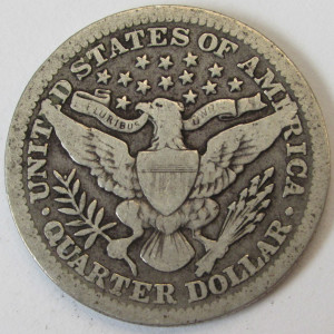 1902 Barber Quarter - better condition American silver quarter