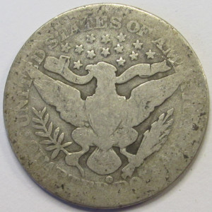 1902 O Barber Quarter - antique New Orleans mintmark silver quarter