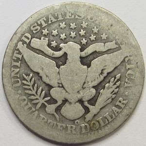 1904 O Barber Quarter - antique New Orleans mintmark better date silver quarter